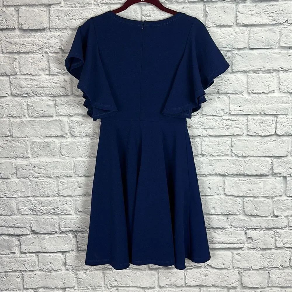Navy Swing Dress Size Small - Picture 5 of 7